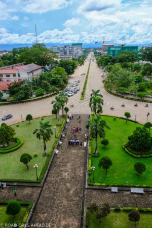 Blick über Vientiane vom Patuxai